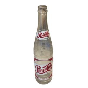 Vintage Pepsi-Cola Glass Bottle 12oz Sparkling Soda Duraglas Embossed Logo 1950s